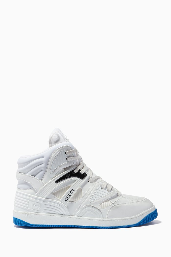 

Gucci Basket Sneakers in Demetra, White