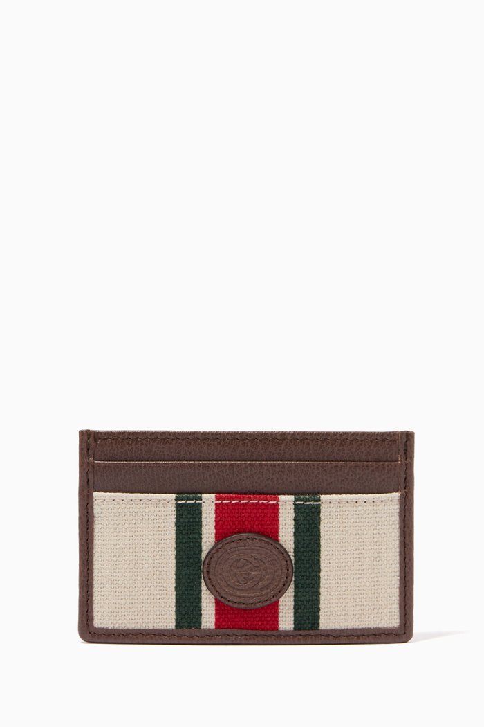 

Card Case in Linen Canvas & Leather, Neutral