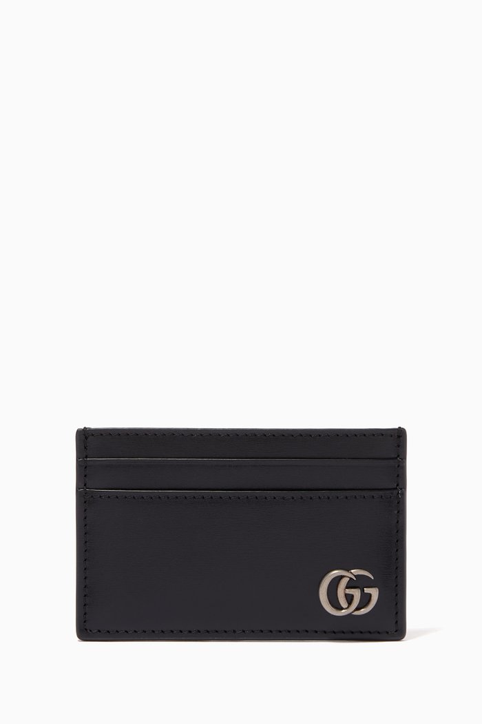 

GG Marmont Card Case in Leather, Black