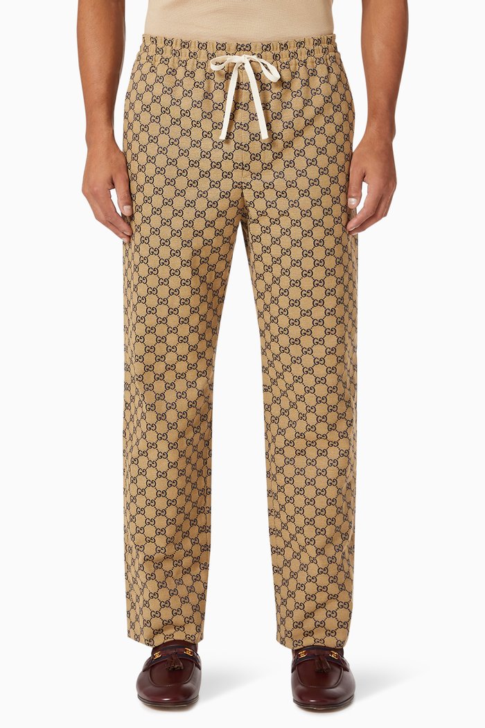 

Interlocking G Patch Pants in GG Canvas, Neutral
