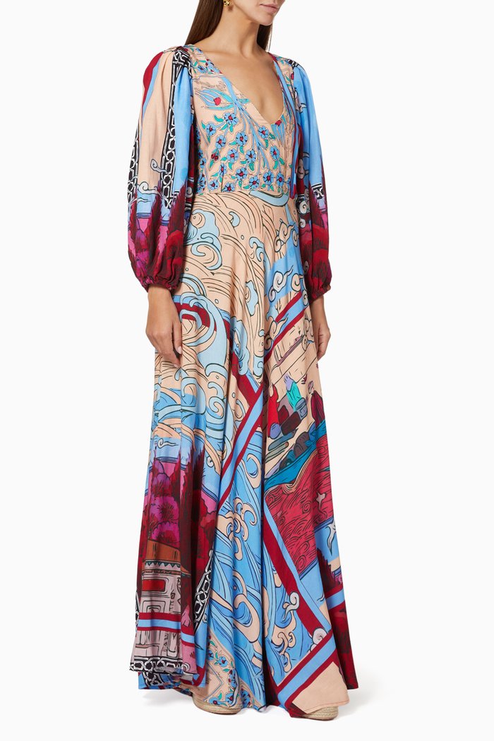 

Piraye Kimono in Linen-blend, Multicolour