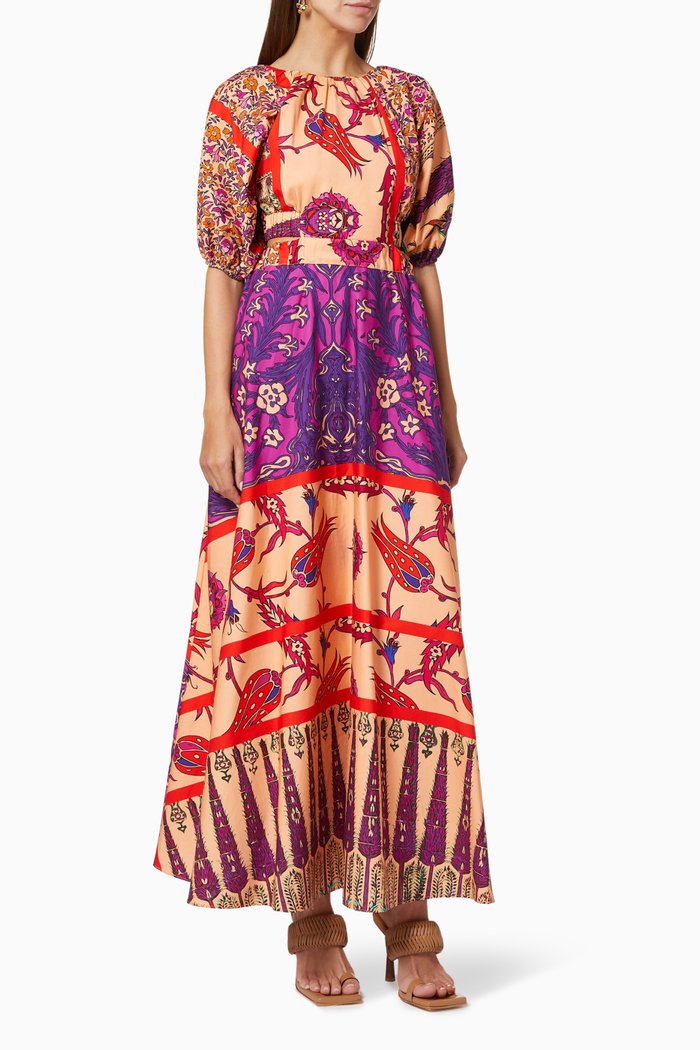 

Hurrem Maxi Dress in Cotton, Multicolour