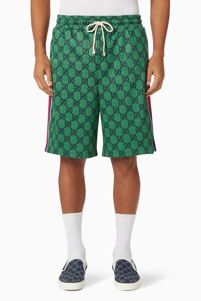 

GG Basketball Shorts in Technical Jersey, Green