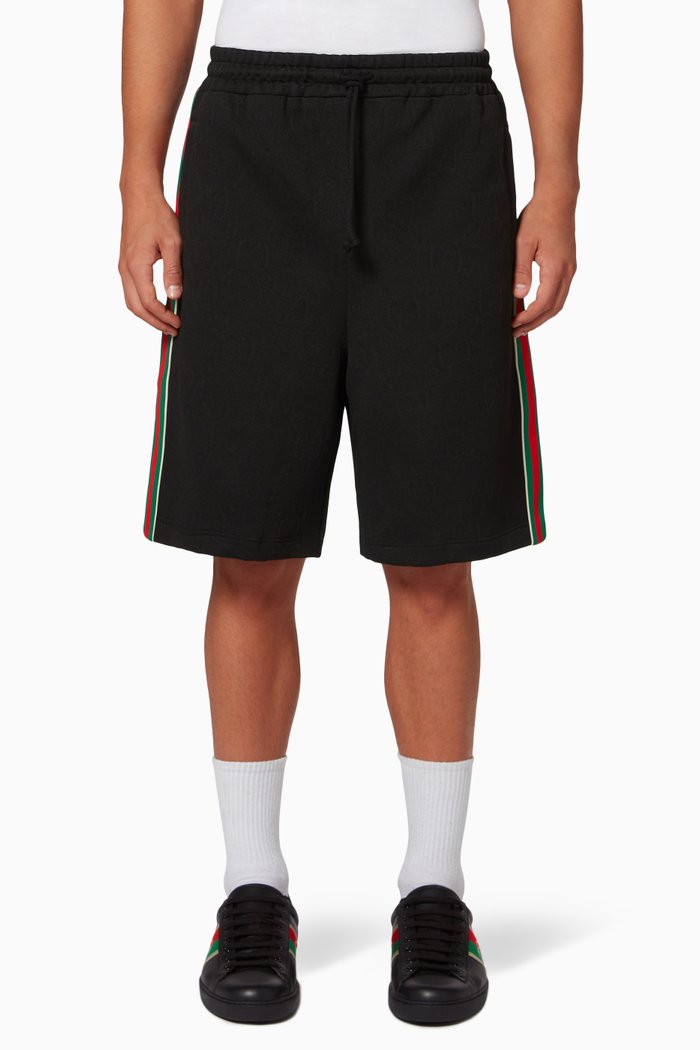 Bermuda Short in GG Jacquard Jersey, Black