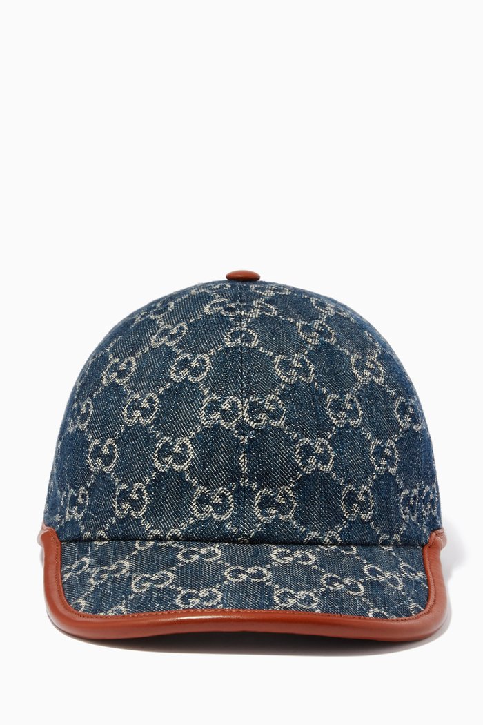 

Baseball Cap in GG Denim, Blue