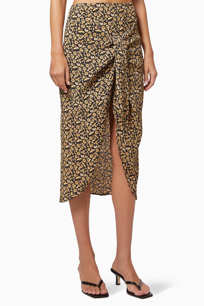 

Take Me Away Midi Skirt in Viscose Blend, Multicolour