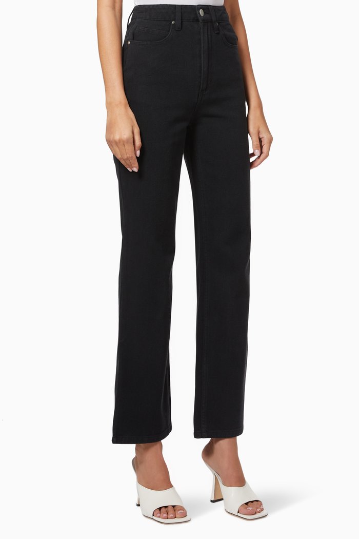 

Split Side Jeans in Cotton Denim, Black