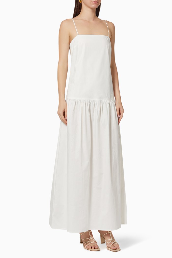 

Garden Party Sun Dress in Cotton, White