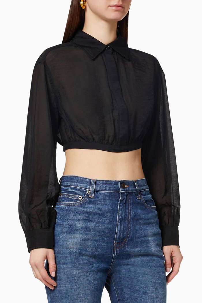 Check Mate Wrap Shirt, Black