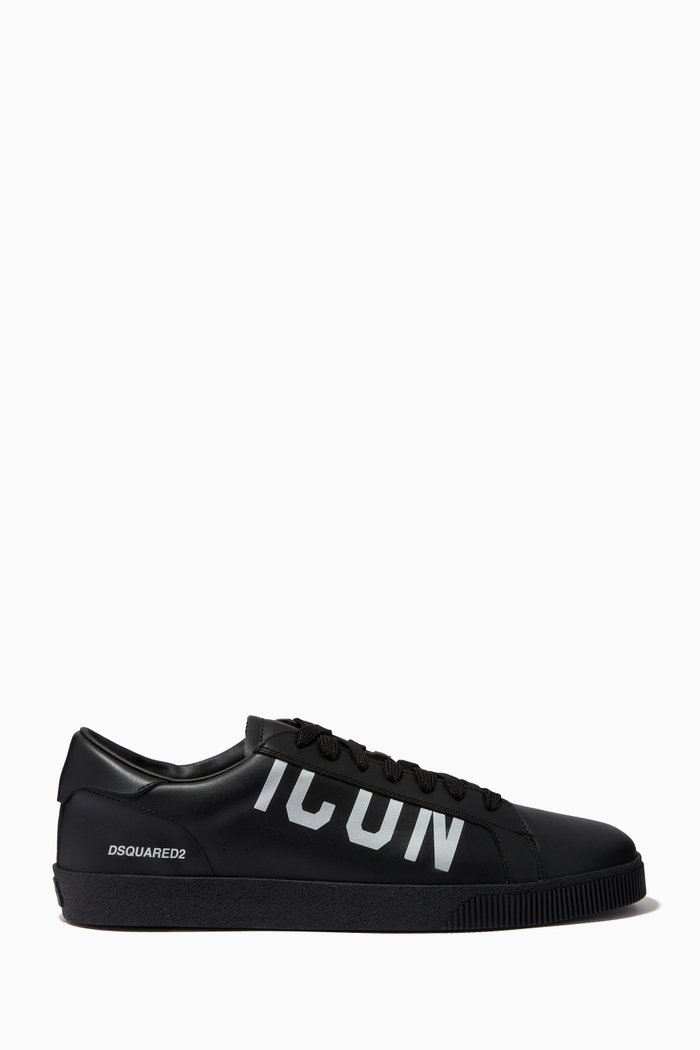 

Icon Cassetta Sneakers in Leather, Black