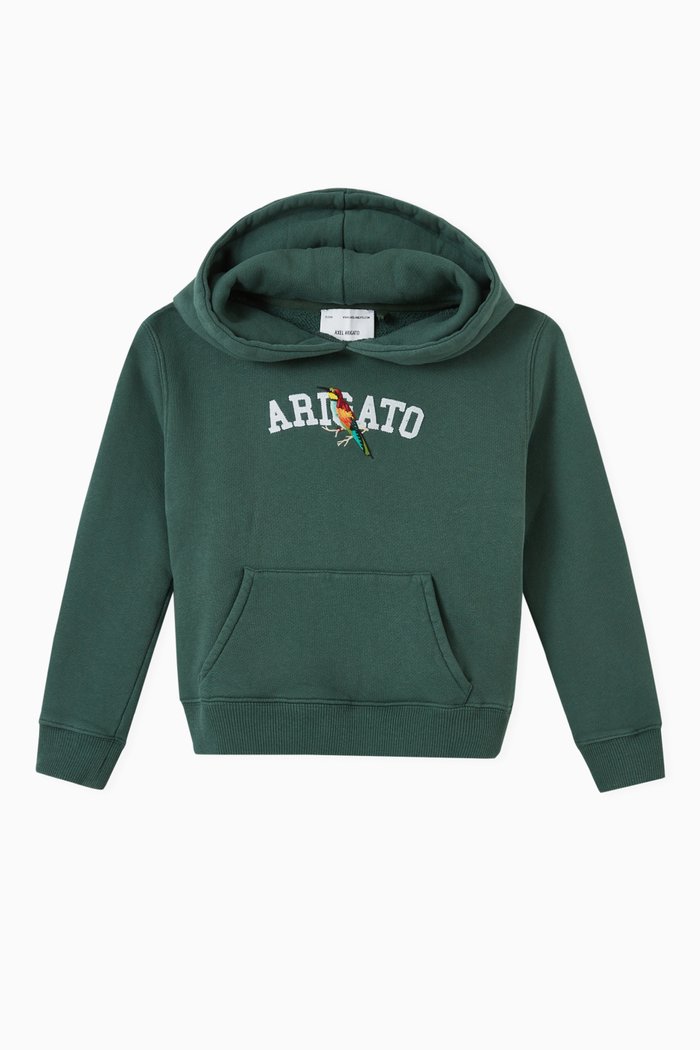

Bee Bird College Logo Hoodie in Cotton Blend, Green