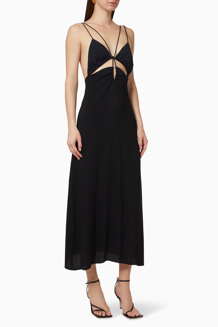 

Ring-Out Slip Dress in Jersey, Black