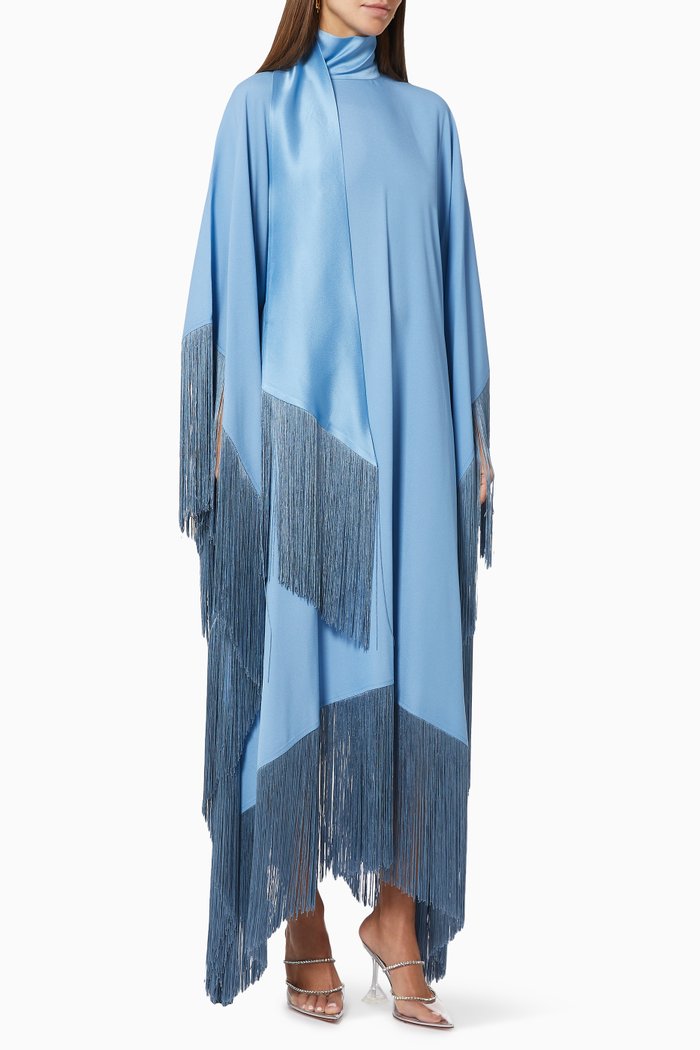 

Mrs Ross Kaftan with Fringe Trim, Blue