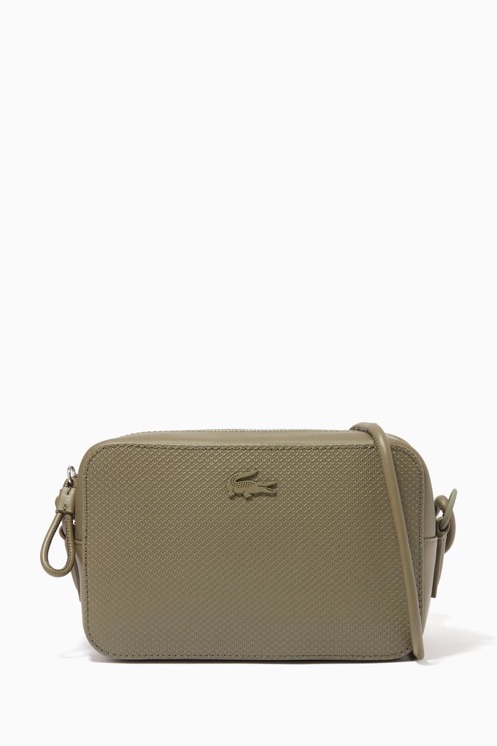 

Chantaco Shoulder Bag in Matte Piqué Leather, Green