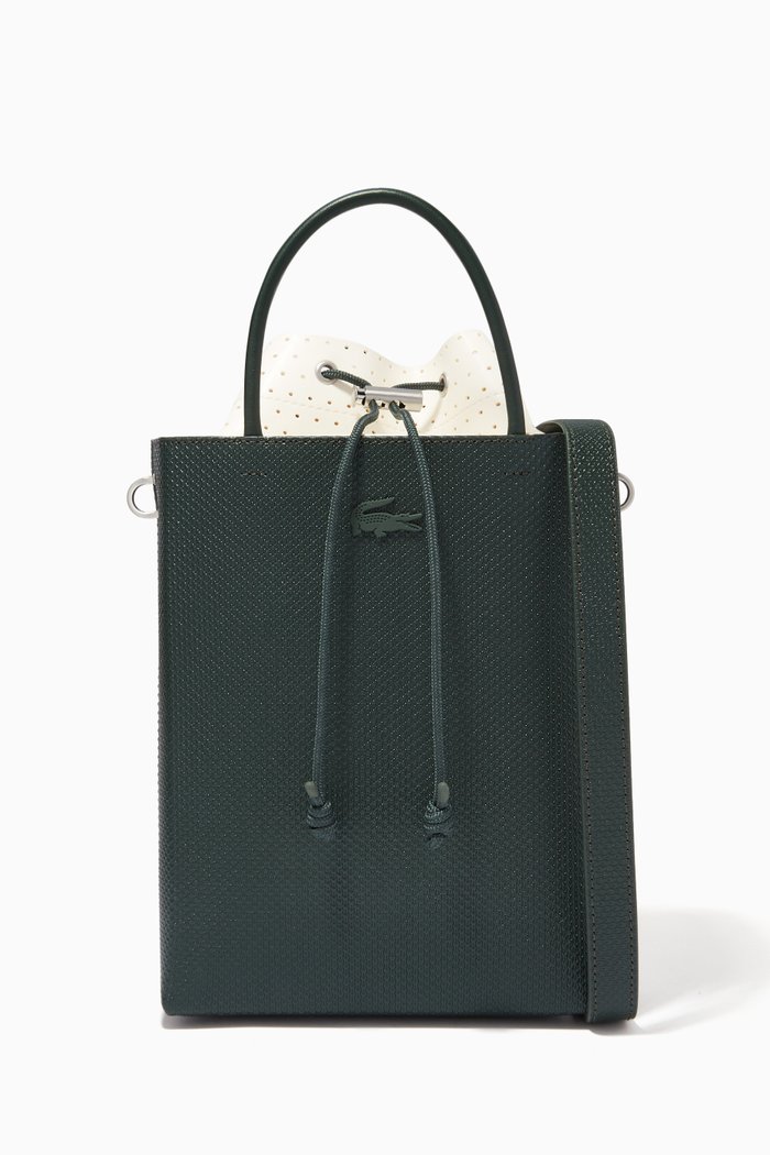 

Chantaco Bucket Bag in Matte Piqué Leather, Green
