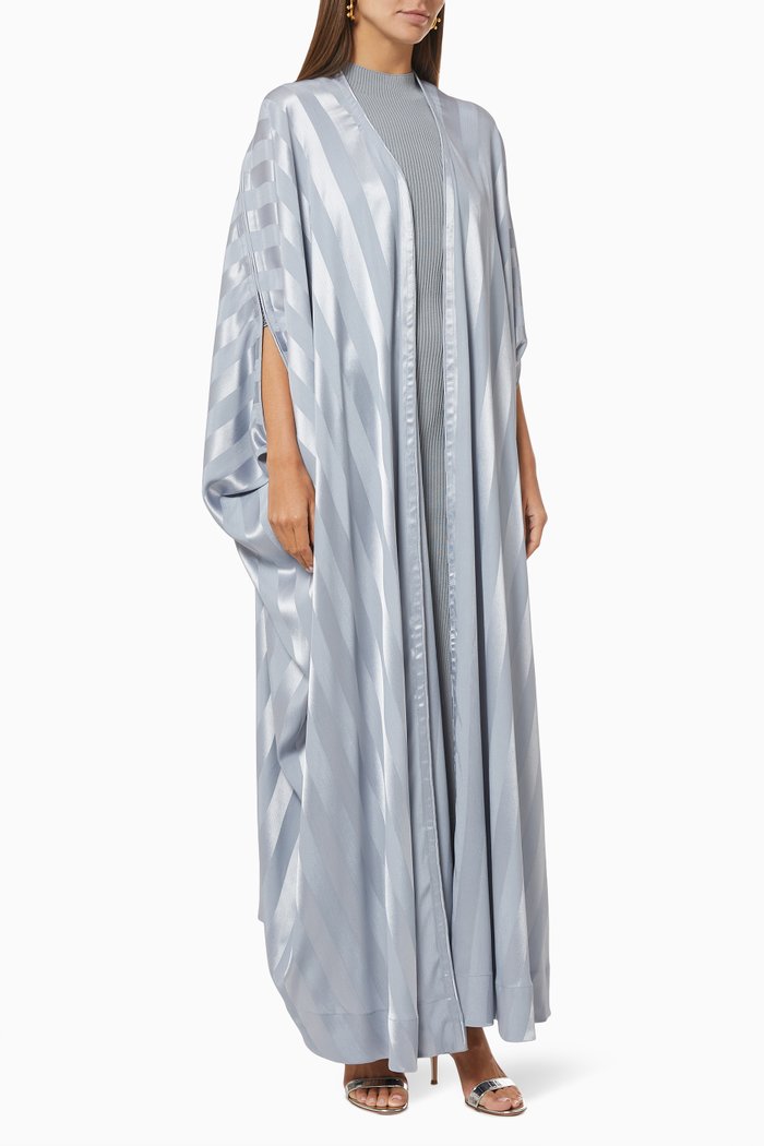 

Grey Mist Abaya in Satin