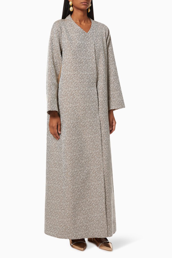 

Gold Metallic Abaya in Crepe