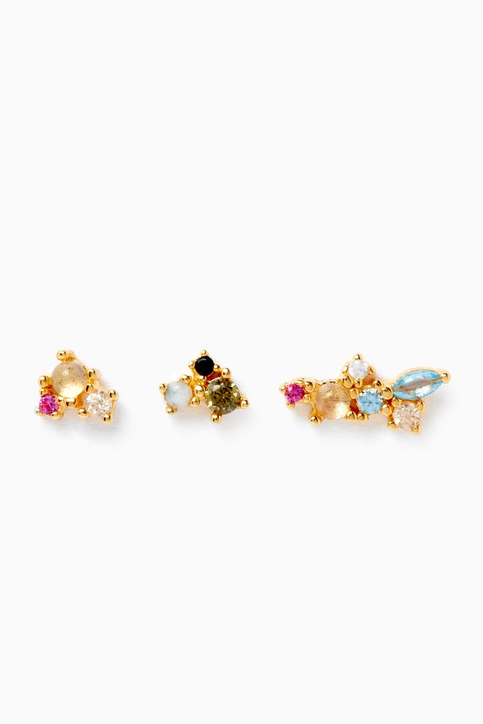 

Atelier La Palette Earring Set in 18kt Gold-plated Sterling Silver