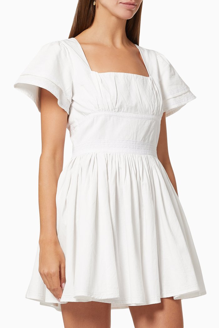 

Chiquilla Mini Dress in Organic Cotton, White
