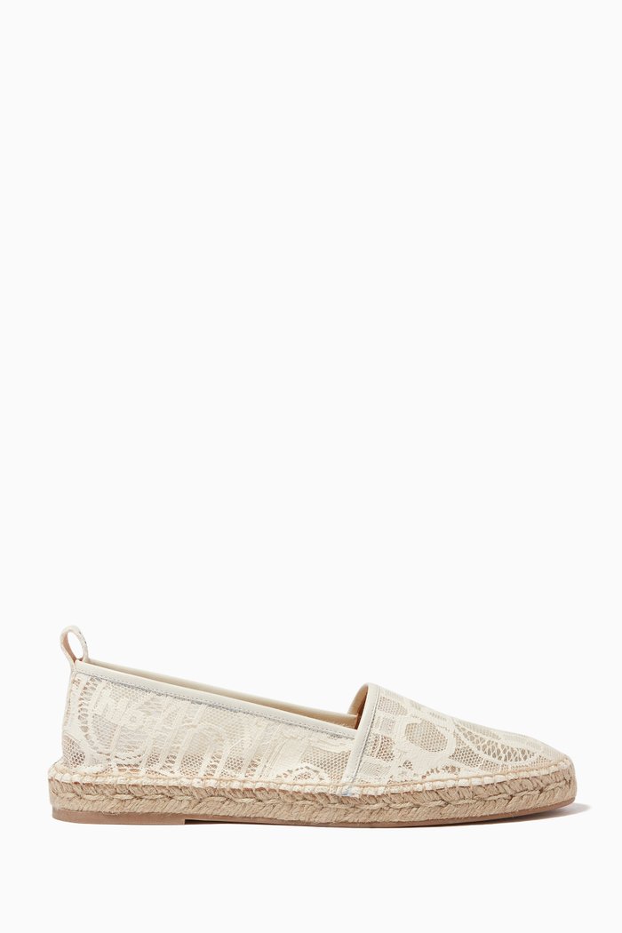 

Woody Espadrilles in Lace, White