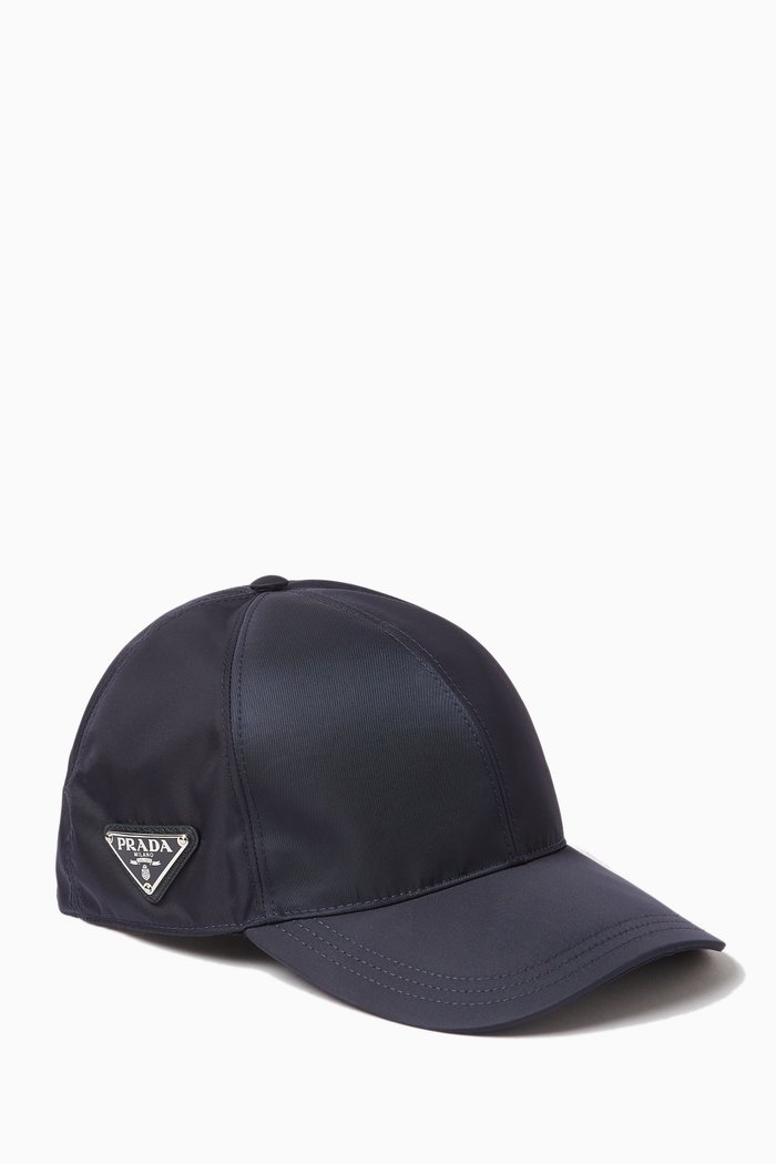 Triangle Logo Baseball Cap in Re-Nylon, Blue