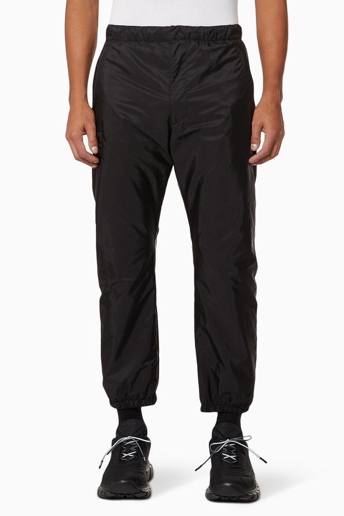 

Triangle Logo Pants in Re-Nylon, Black