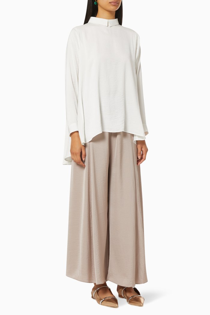 Top & Pant Set, White