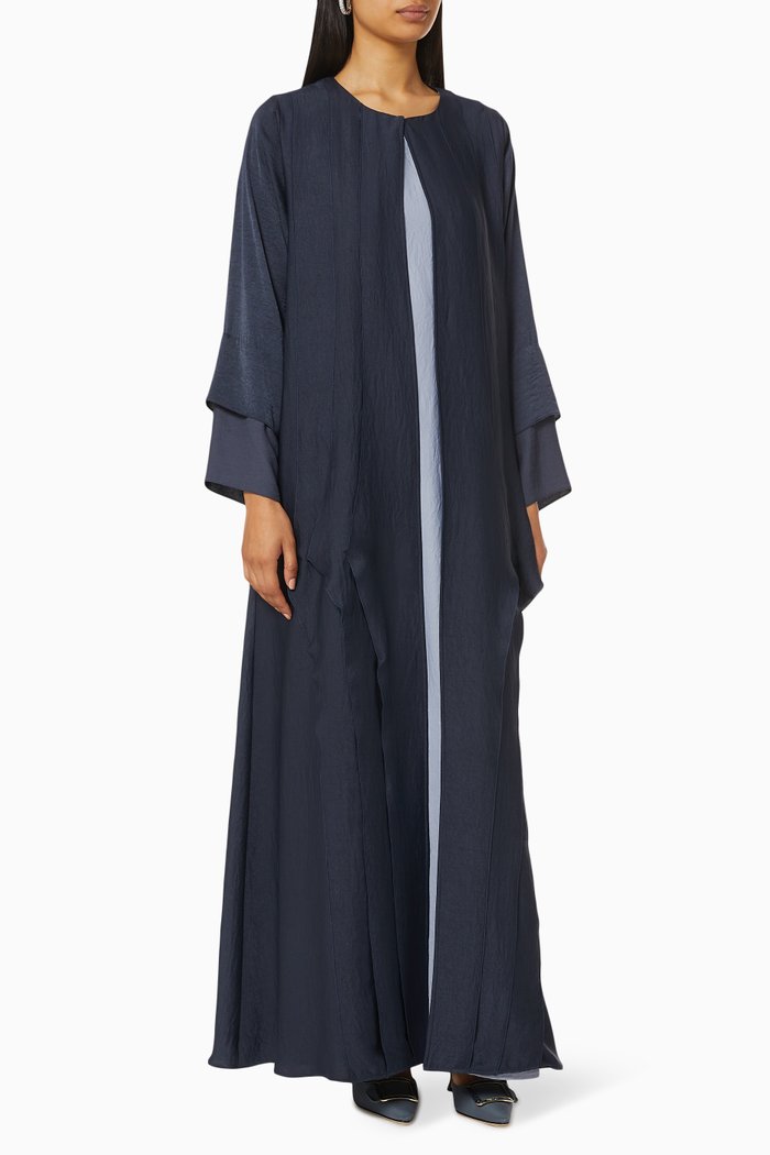 

Layered Abaya Set, Blue