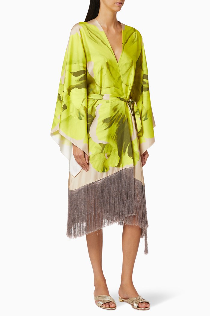 

Aloha Kaftan in Silk Twill, Green