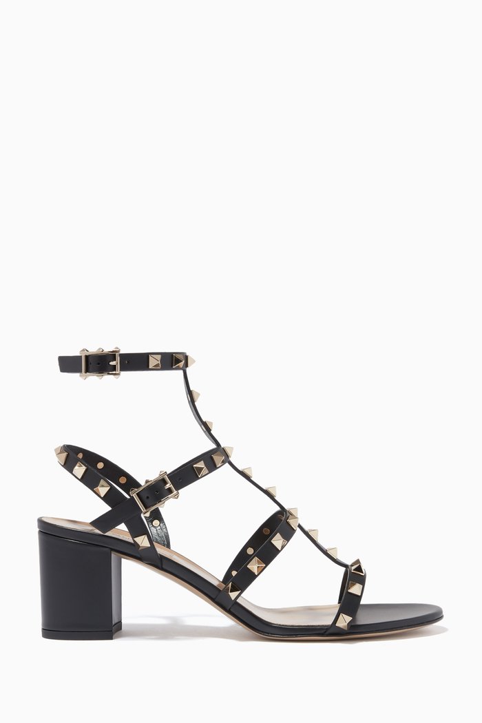 

Valentino Garavani Rockstud 60 Sandals in Calfskin, Black