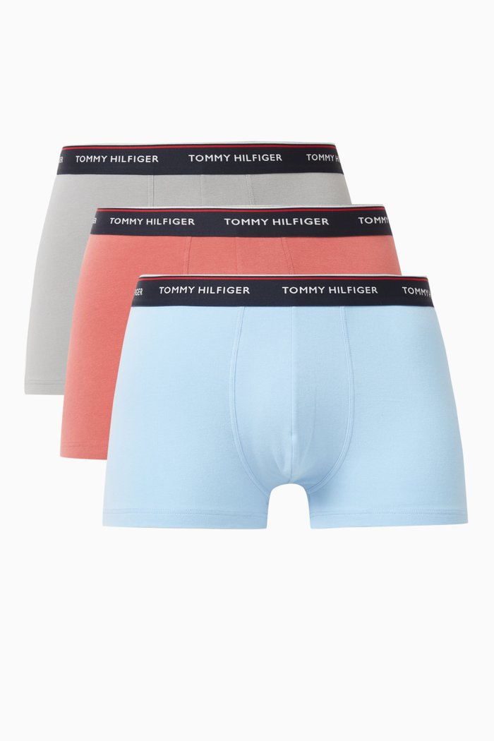 

Logo Trunks in Stretch-cotton, Set of 3, Multicolour
