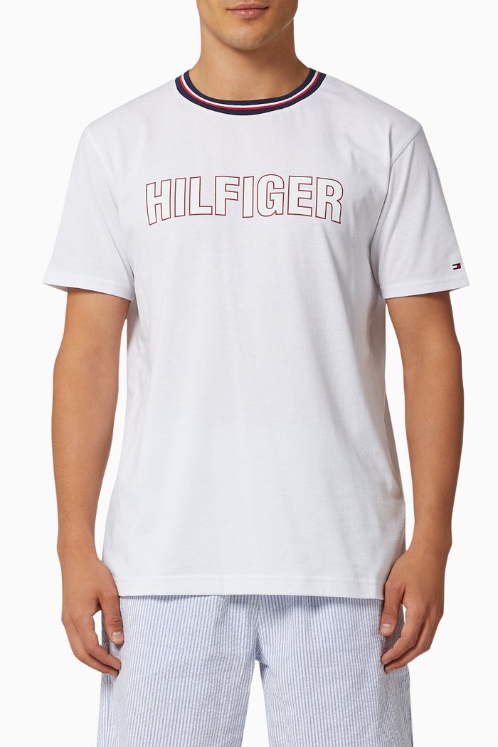 

Signature Logo T-shirt in Recycled Cotton Blend, White