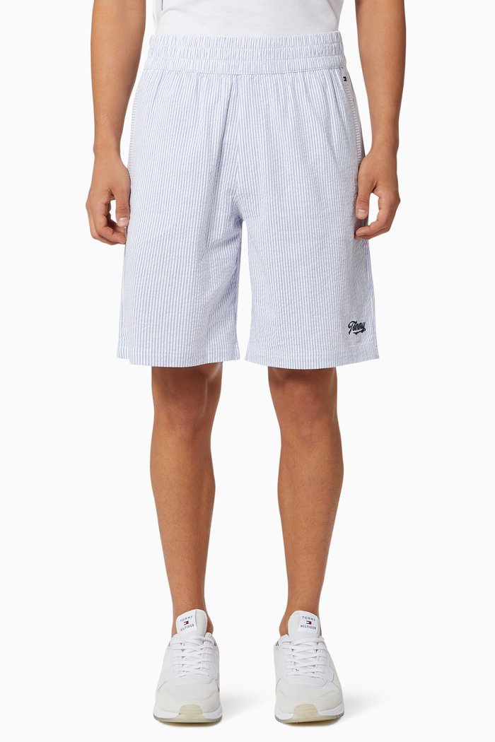 

Shorts in Seersucker Organic Cotton, White