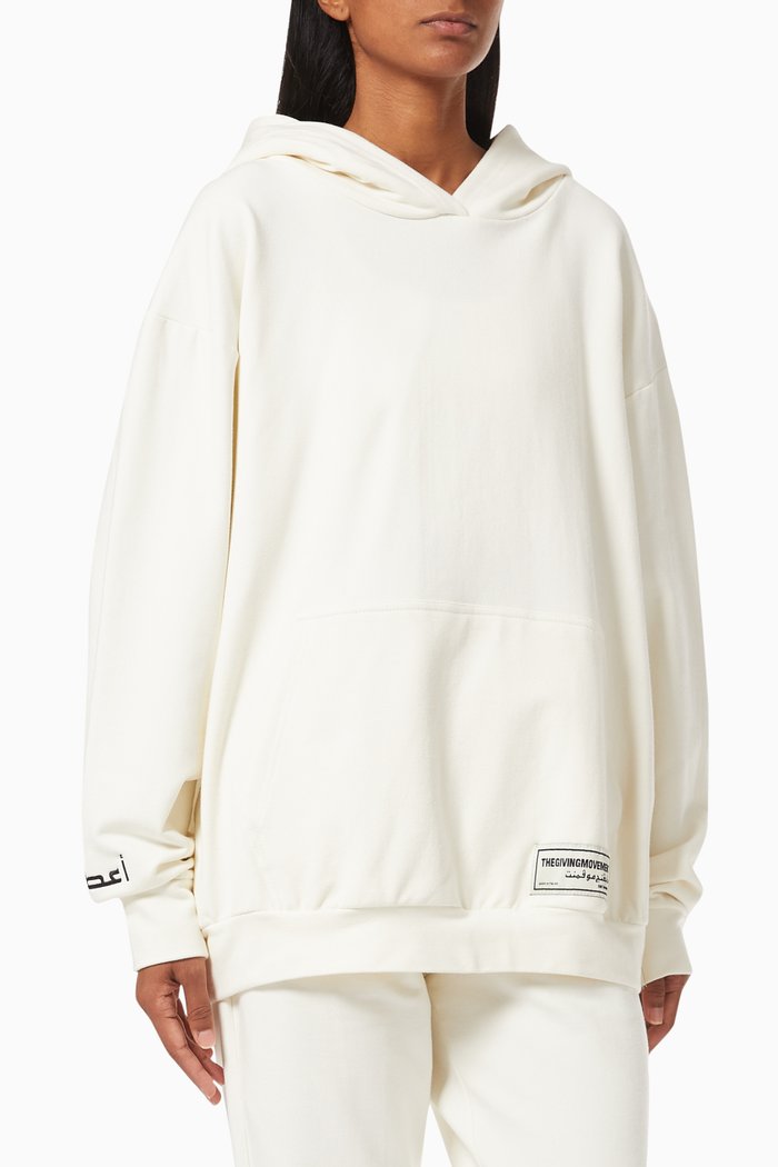 

Organic Bamboo Super Oversized Hoodie, White