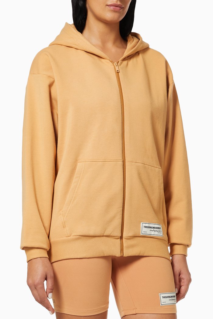 

Organic Bamboo Super Oversized Zip Hoodie, Neutral