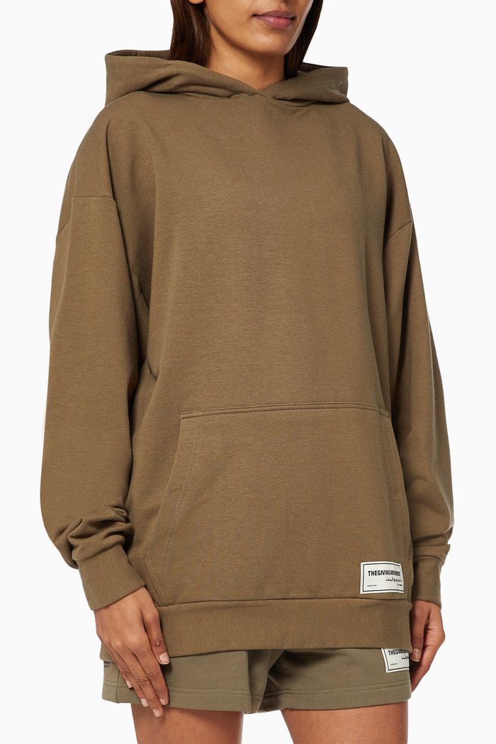 

Organic Bamboo Super Oversized Zip Hoodie, Brown