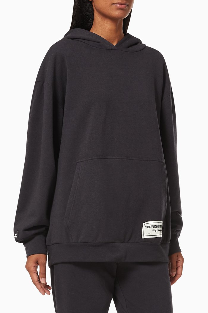 

Organic Bamboo Super Oversized Hoodie, Black