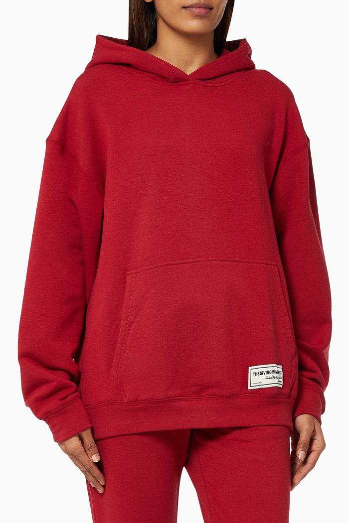 

Organic Bamboo Super Oversized Hoodie, Burgundy