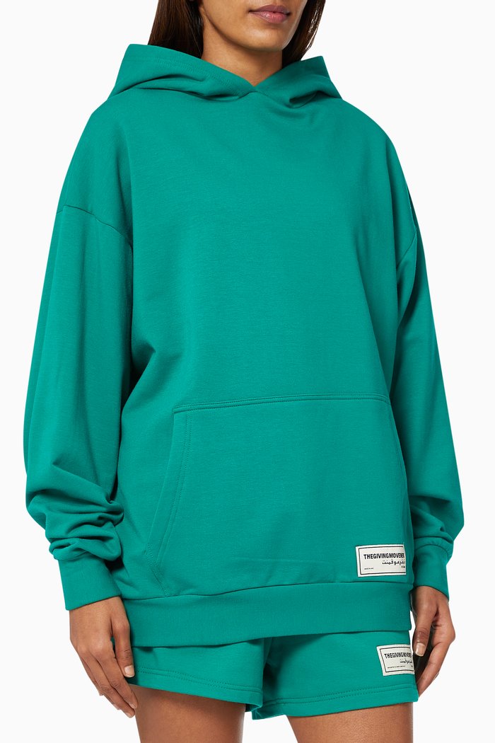 

Organic Bamboo Super Oversized Hoodie, Green