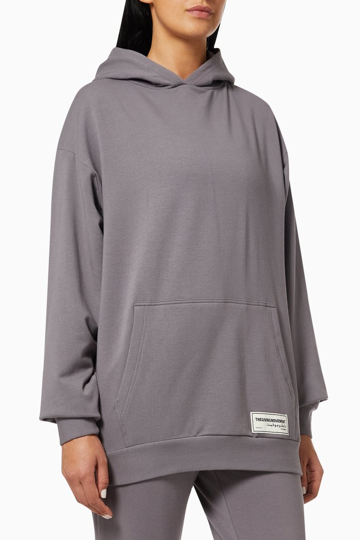 

Organic Bamboo Super Oversized Hoodie, Grey