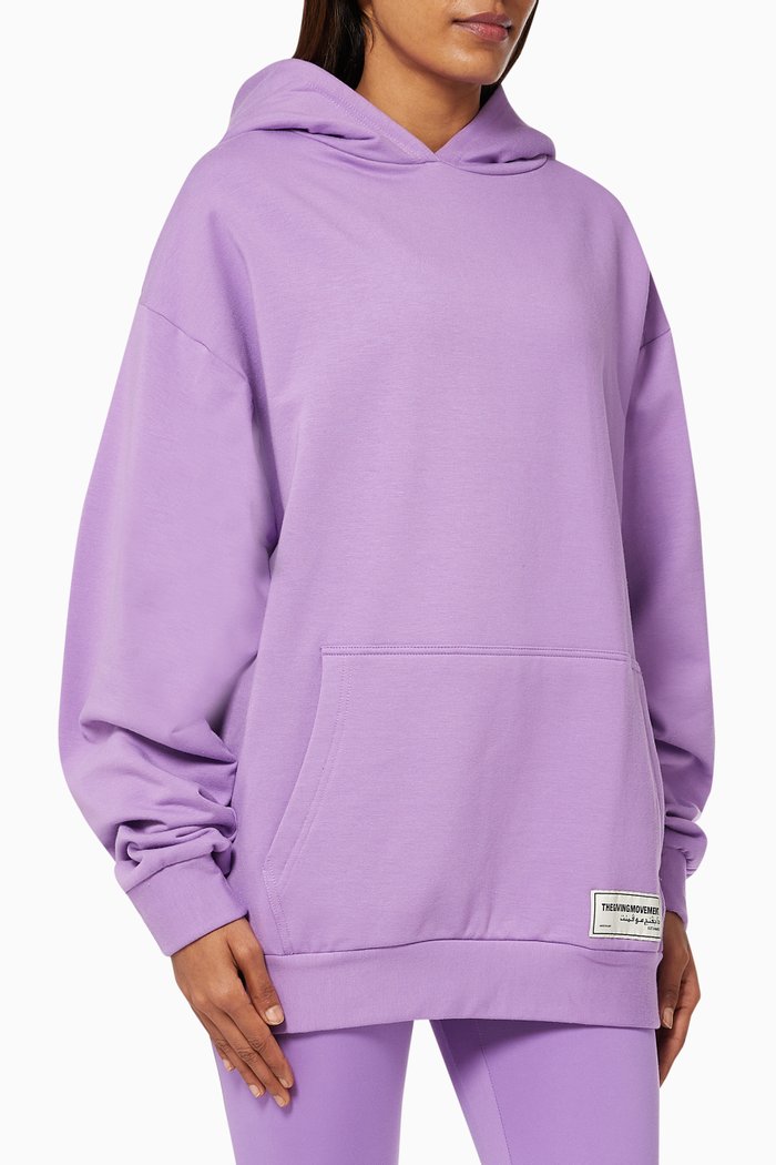Organic Bamboo Super Oversized Hoodie, Purple