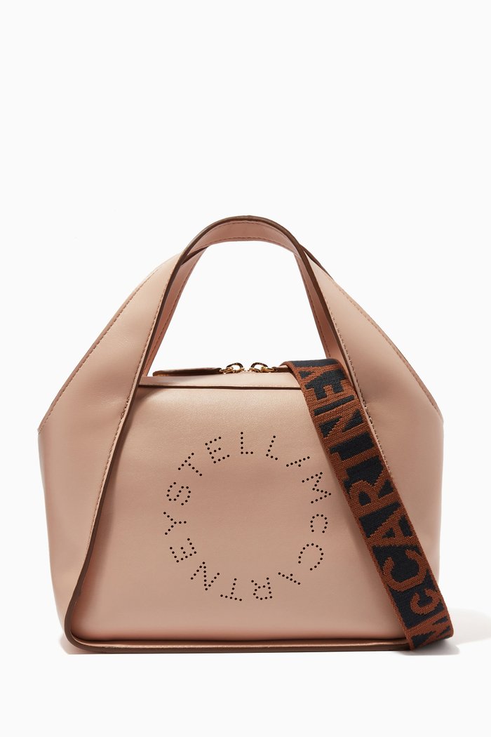 

Medium Stella Logo Crossbody Bag in Eco Alter Nappa, Pink