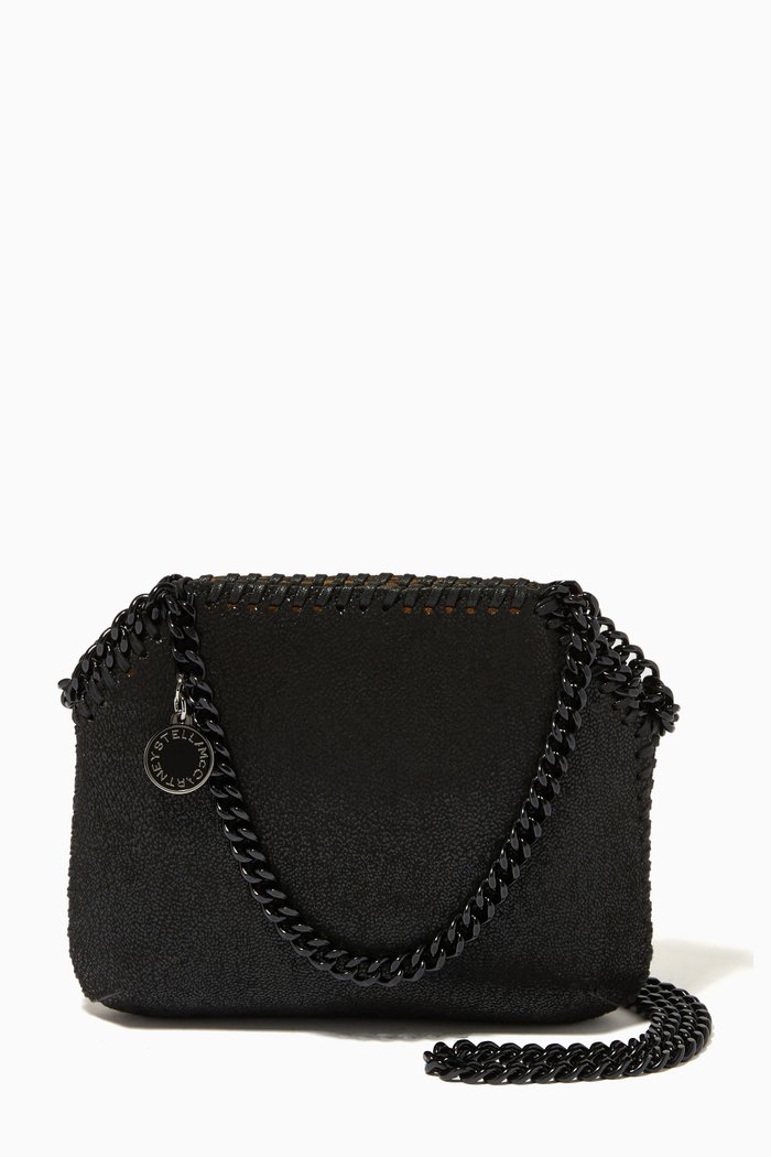 

Falabella Mini Shoulder Bag in Shaggy Deer, Black