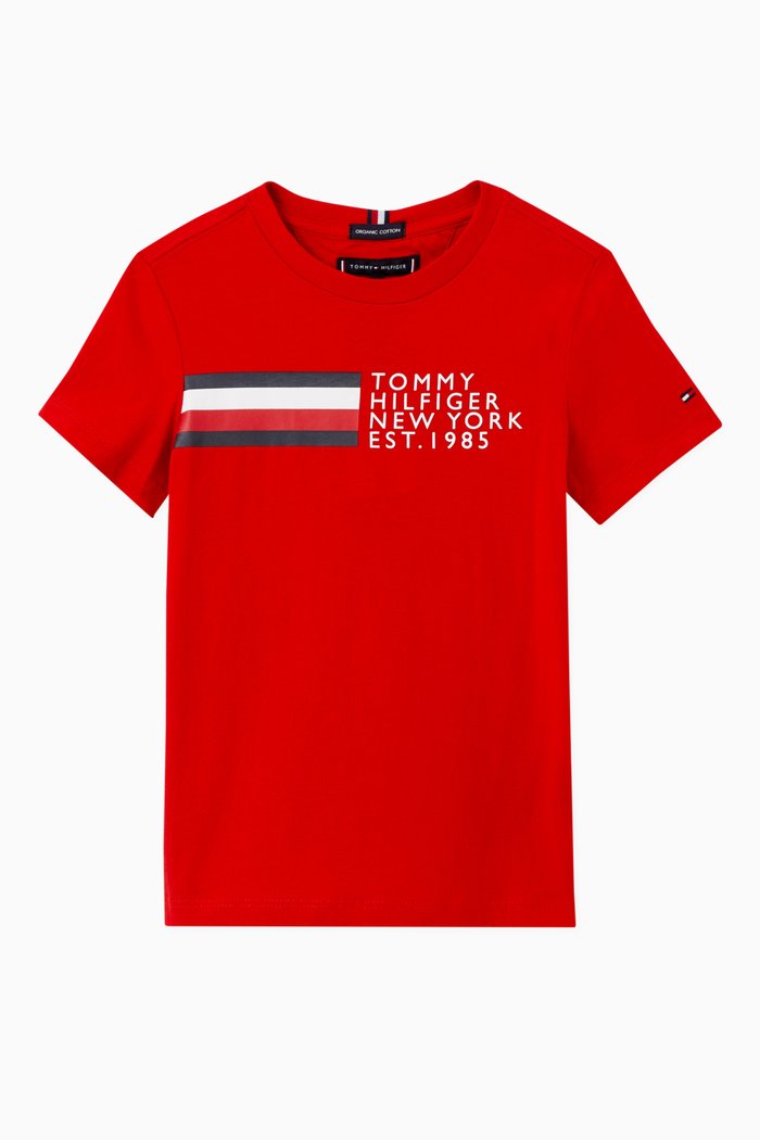 

New York Logo T-shirt in Organic Jersey, Red