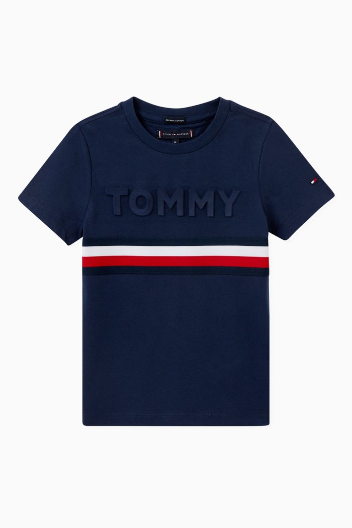 

Debossed Logo T-shirt in Jersey, Blue