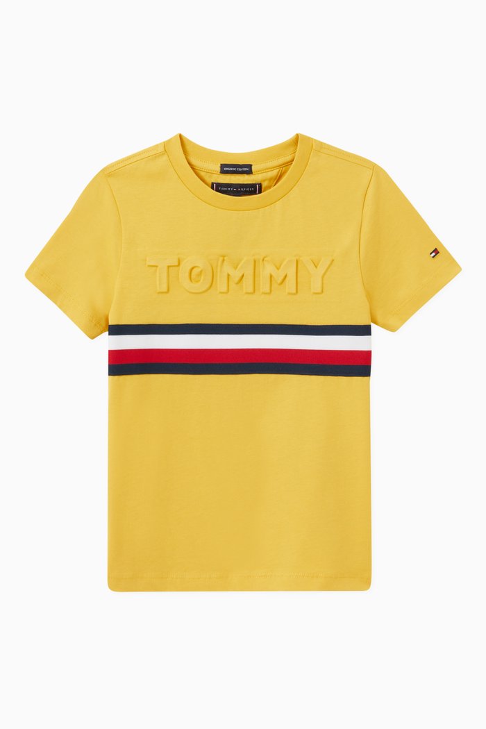 

Debossed Logo T-shirt in Jersey, Yellow