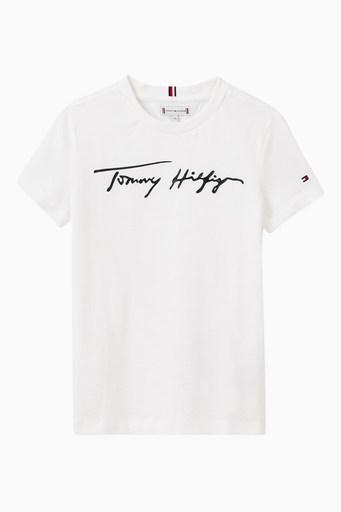 

Logo Script T-shirt in Organic Jersey, White
