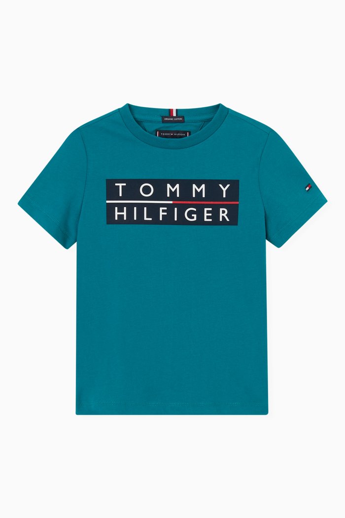 

Statement Logo T-Shirt in Organic Cotton, Green