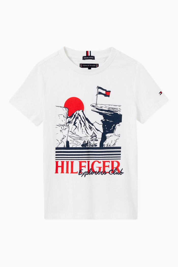 

Logo Explorer T-shirt in Organic Jersey, White