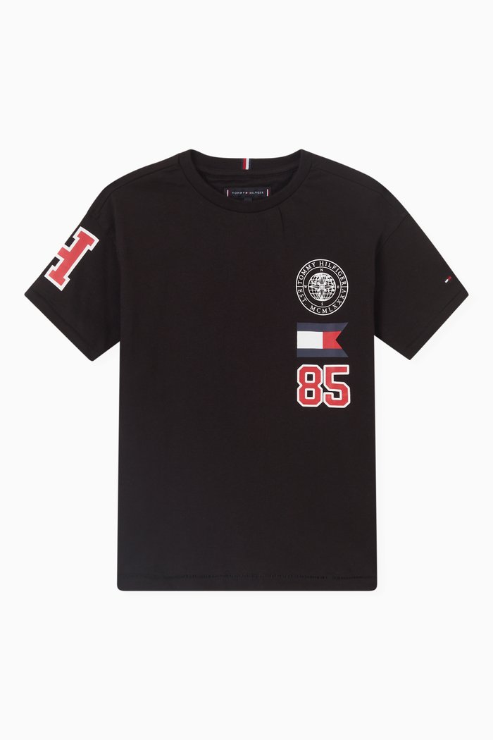 

Badge T-shirt in Organic Cotton Jersey, Black